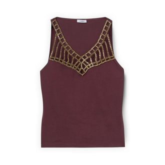 Motivi Tops, Dames, Paars, S, Katoen, Sleeveless Tops