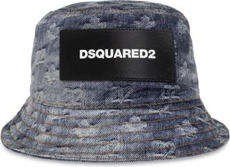 Dsquared2 Cappello a secchiello D2 Monogram - - Accessories - Uomo - Blu - L