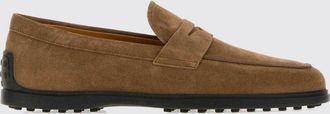 Tod's Mocassino penny in pelle scamosciata con logo T Timeless