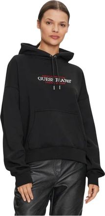 Guess Hoodies & sweatvesten, Dames, Zwart, M, GJ Hood OS American TR Sweat