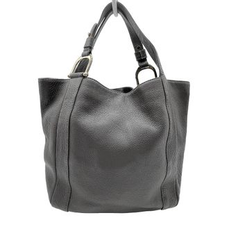 Gucci Horsebit Gray Leather Tote Bag (Pre-Owned)