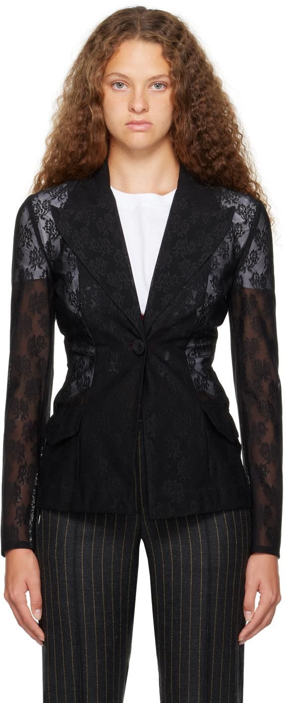ジャケット Chloe Black wool blend blazer Double-breasted wool-blend blazer in black - Chloe | Mytheresa