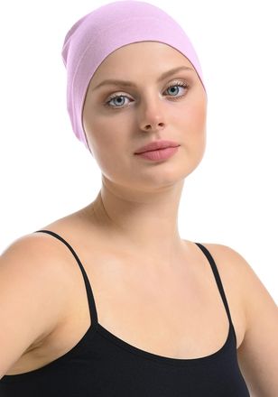 Generic Bamboo and Cotton Cap for Chemo, Hair Loss, Sleep Cap (Pink)