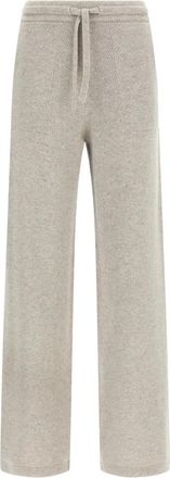 Max Mara Broeken, Dames, Beige, L, Wol, Smm Pietra Knit Pants