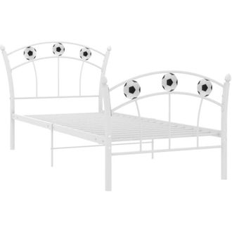 vidaXL Estructura De Cama Sin Colch&oacute;n Metal Blanco 90x200 Cm Vidaxl