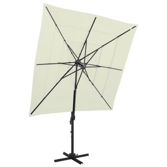 vidaXL Vidaxl - Sombrilla Jard&iacute;n 4 Niveles Palo De Aluminio Arena 250x250 Cm