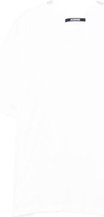 Jacquemus Loose-Fit White T-Shirt With Subtle Pleating Detail
