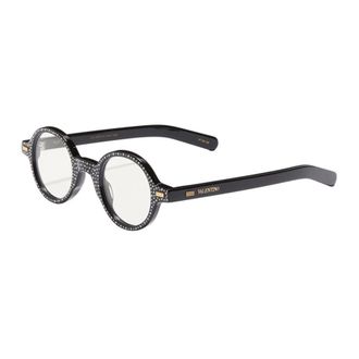 Valentino Ladies Black Round Eyeglass Frames VLX-185 B