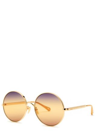 Chlo&eacute; Round-frame Sunglasses - Gold - One Size