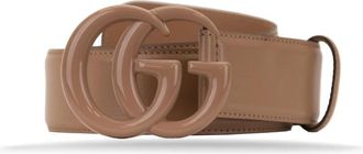 Gucci Gladde leren riem - Dames - Riemen - Bruin - 60 CM - Leer - Accessoires