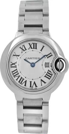 Cartier Pre-owned Cartier Ballon Bleu De Cartier Silver Opaline Dial Ladies Watch W69010Z4