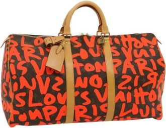 Louis Vuitton Pre-owned Vintage Canvas Weekendtas - Dames - Vintage Weekendtas - Oranje - ONE Size - Vintage