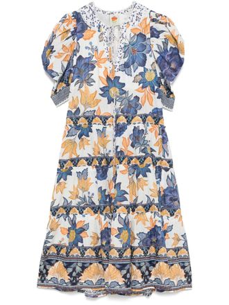 Farm Rio Summer Flowers-print maxi dress - White
