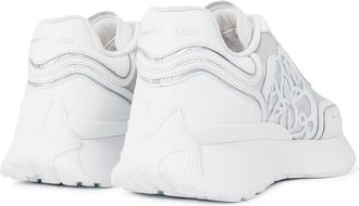 Alexander McQueen Womens Sprint Runner Sneakers White Leather Rubber