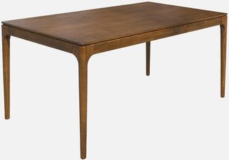 Sweeek Sweeek - Mesa de comedor rectangular madera de 6 plazas, Elena, Madera de nogal, 160x90x76 cm