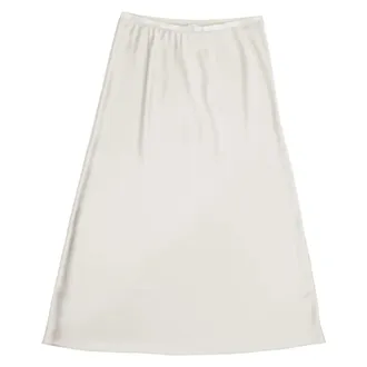 Max Mara Midi Skirts, female, Beige, Size: 2XS Carnet Silk Satin Midi Skirt