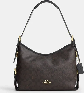 Coach Laurel Shoulder Bag With Buckles In Signature Canvas