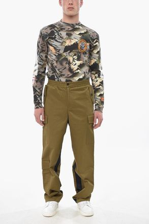 Wales Bonner Pantaloni Cargo ROAM in Cotone con Elastico in Vita e Coulisse Wales Bonner