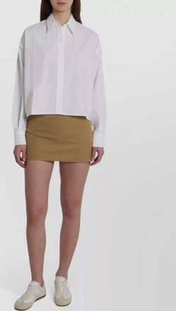 Frankie Shop arlen boxy cropped cotton shirt
