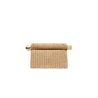 Jacquemus La Pochette Rond Carr&eacute; - female - Jacquemus - Clutches - Brown - ONE SIZE - Bags