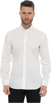 Fay Casual Overhemd - Heren - Zakelijke Overhemden - Wit - XL - Katoen - Overhemden