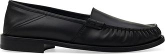 Rhude Black Gathered Slip On Loafers
