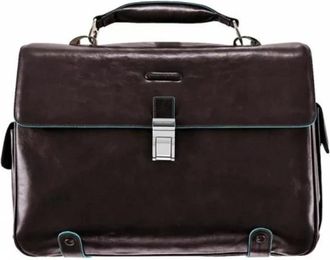 Piquadro Tassen, Heren, Bruin, ONE Size, Leer, Bruine Laptoptas Schoudertas Organizer