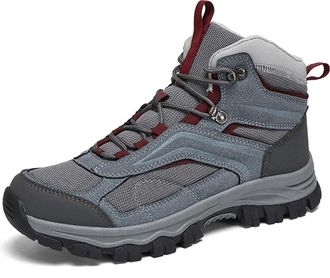 Generic 2026 Running Shoes Mens Hiking Boots for Wilderness Camping & Trekking Outdoor Trail Large Size Mountain Climbing Footwear (Grey, 6.5)