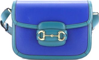 Gucci Horsebit 1955 Leather Small shoulder bag - Blauw