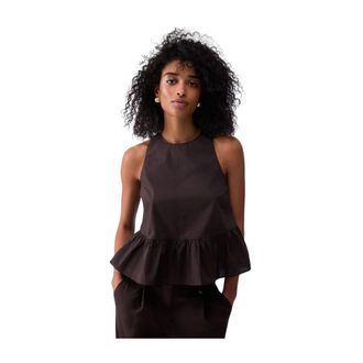 Liu Jo Top in popeline - - Tops - Donna - Marrone - M