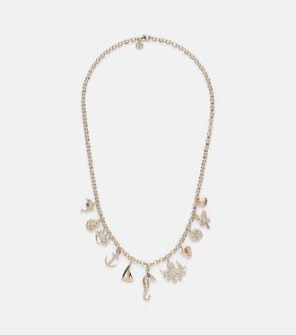 Sydney Evan 14kt gold charm necklace with diamonds