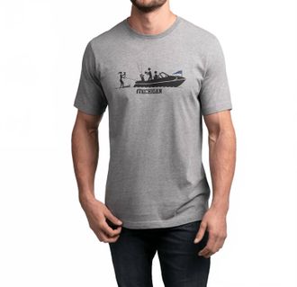 Travis Mathew Lake State Short Sleeve Tee In Heather Grey