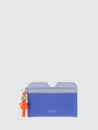 Fendi Portacarte FF Diamonds in pelle di vitello bicolore con charm