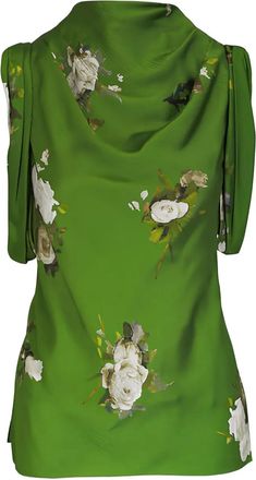 Erdem Top con scollo drappeggiato - Verde