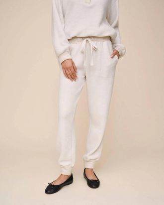 Bella Dahl Contrast Sweatpants In Oatmeal