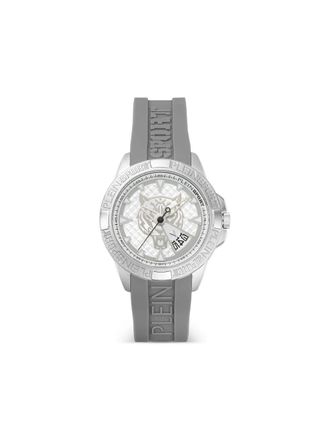 Plein Sport Orologio con motivo tigre 44mm - Bianco