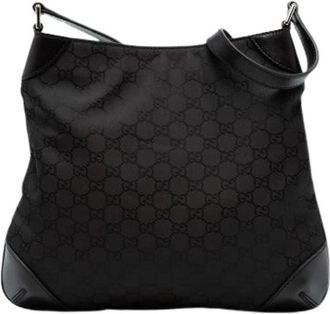 Gucci Pre-owned Shoulder Bags, female, Brown, Size: ONE SIZE Pre-owned Nylon Shoulder Bag