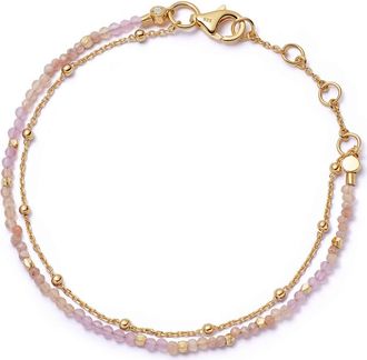 Astley Clarke Gold Fine Biography Pink Multi gemstone Bracelet at Nordstrom, Size 7.5