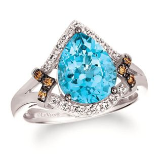 Le Vian Ladies Blue Topaz Rings set in 14K Vanilla Gold
