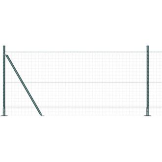vidaXL Vidaxl - Poste De Cerca 26 Pcs Plateado 3.2 X 3.2 X 140 Cm Acero