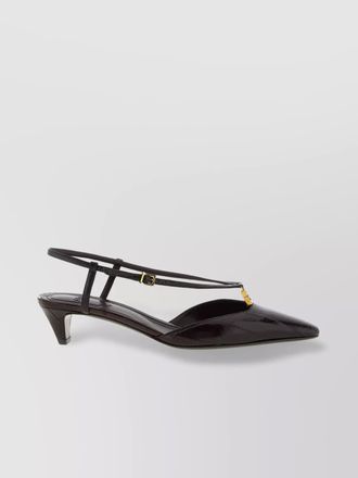 Fendi leather slingback pumps
