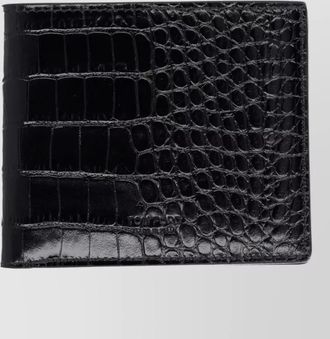 Tom Ford crocodile effect bi fold leather wallet