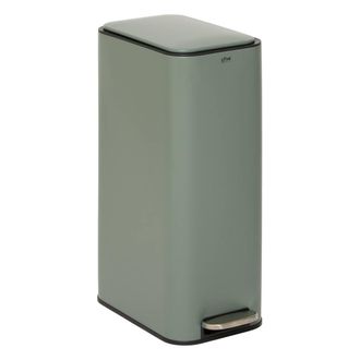 5five Simply Smart Cubo De Basura Rectangular Y Estrecho Con Pedal Delta, 30 L, Verde - 5five