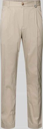 Joop Regular Fit Stoffhose mit Logo-Detail Modell Lester in Beige, Gr&ouml;&szlig;e 102
