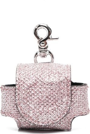 Ganni glitter Airpods Pro case - women - Recycled Polyester - One Size - Pink