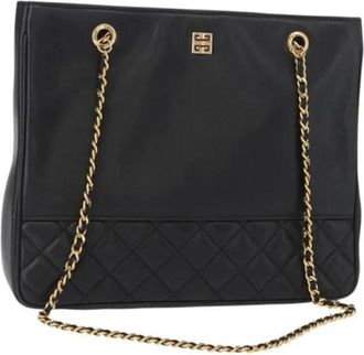 Givenchy Pre-owned Tote Bags, female, Black, Size: ONE SIZE Pre-owned Leather Shoulder Bag