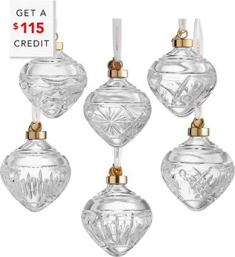 Waterford Set Of 6 Winter Wonders Baubles With $115 Credit