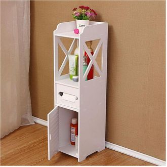 Trade Shop Trade Shop - Gabinete De Almacenamiento Estantes De Inodoro Organizador De Ba&ntilde;o Para Espacios Peque&ntilde;os
