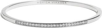 Monica Vinader Essential Lab Grown Diamond Bangle in Sterling Silver /Diamond at Nordstrom, Size Medium