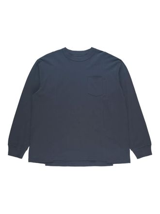 sacai panelled-pocket T-shirt - Blue